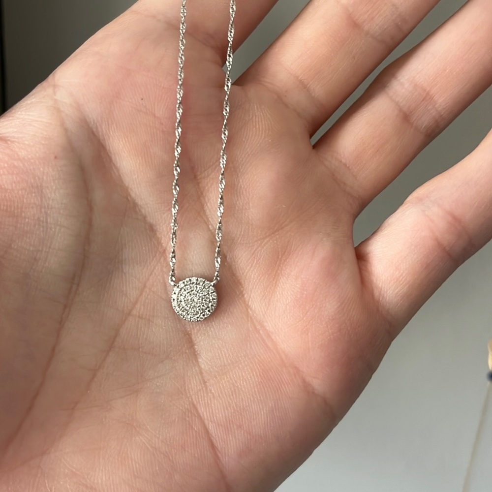 Shane Co diamond circle necklace